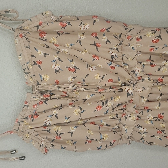 J.O.A. Floral Tie Shoulder Floral Dress Size Small - Picture 3 of 9